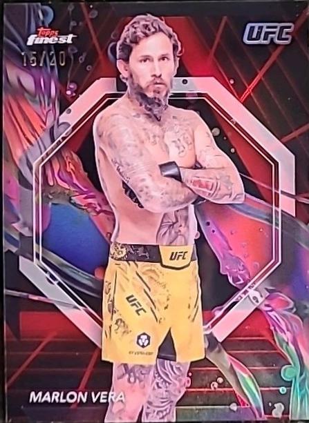 Marlon Vera 2024 Topps Finest UFC Base Common #80 Red Black Vapor Refractor