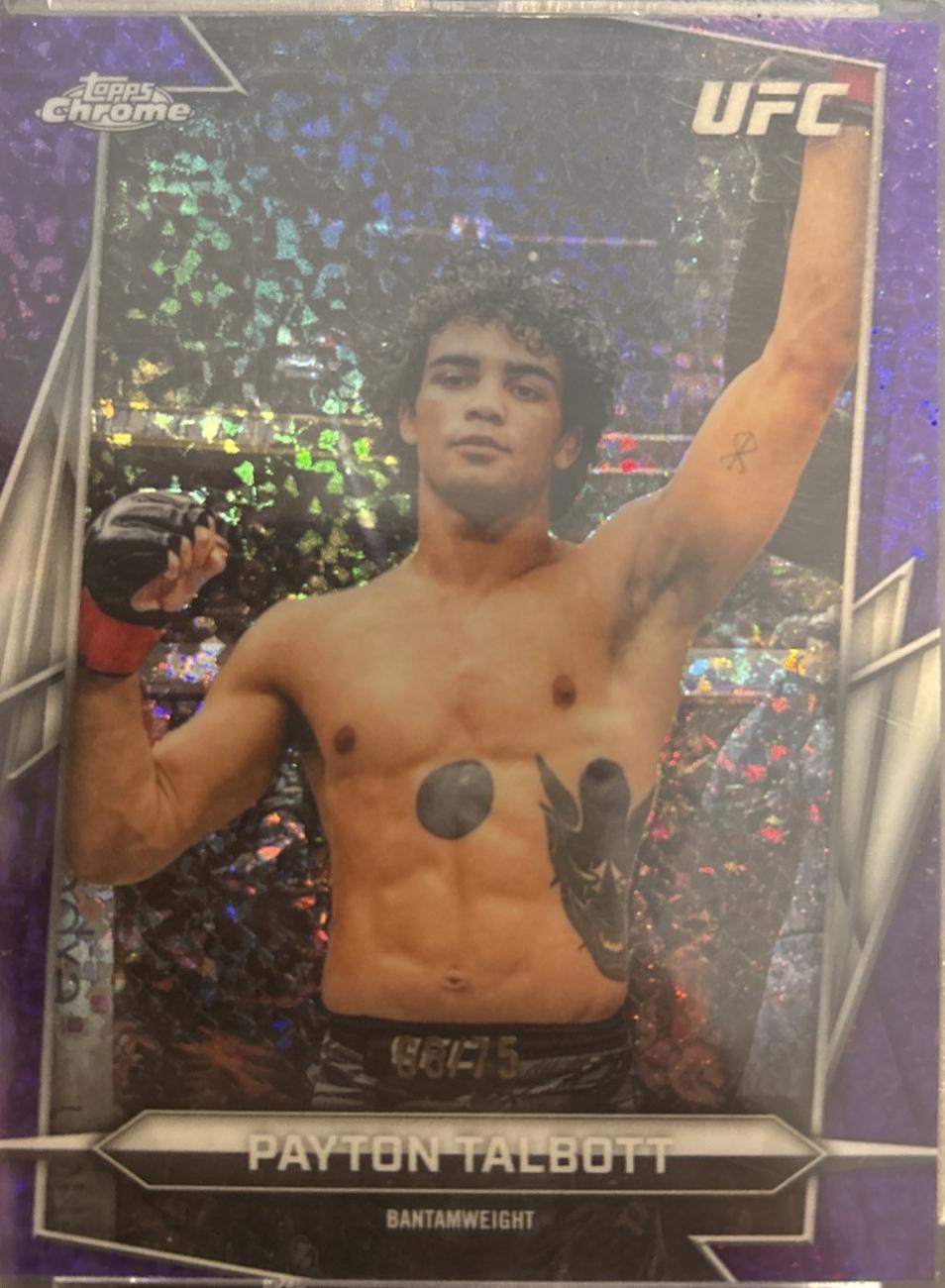 Payton Talbott 2026 Topps Chrome UFC Base #17 Purple Ray Wave Refractor