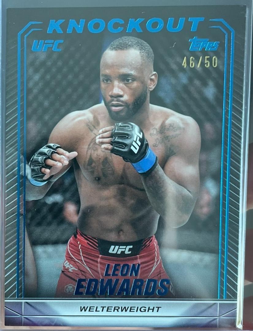 Leon Edwards 2024 Topps Knockout UFC Base #30 Blue