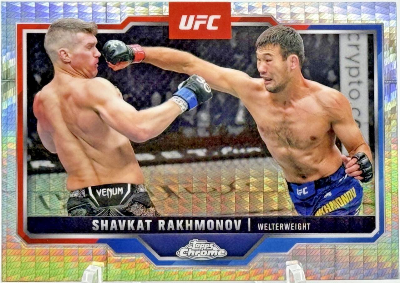 Shavkat Rakhmonov 2025 Topps Chrome UFC Base #125 Prism Refractor