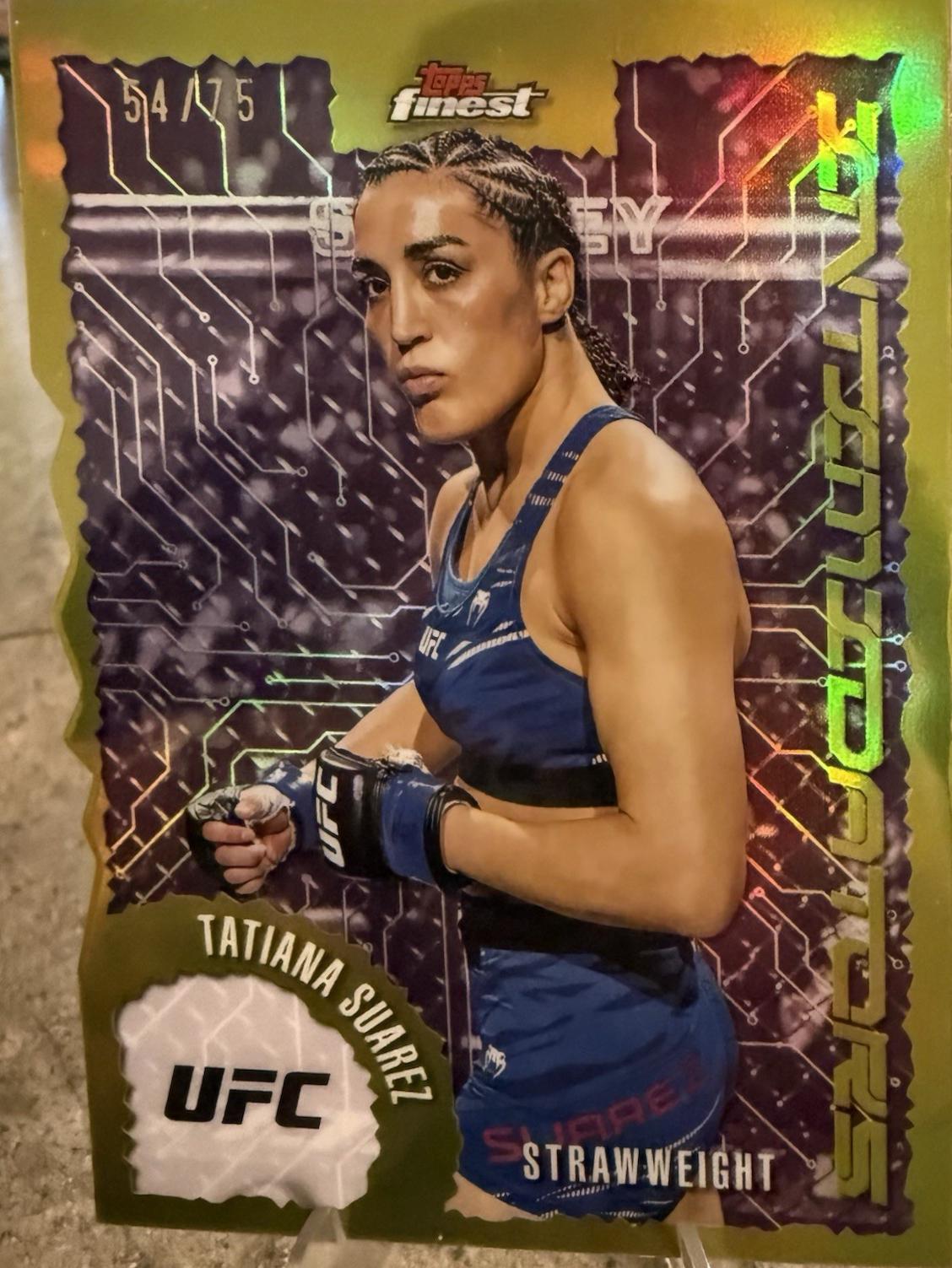 Tatiana Suarez 2025 Topps Finest UFC Intimidators #IT-25 Die-Cut Refractor
