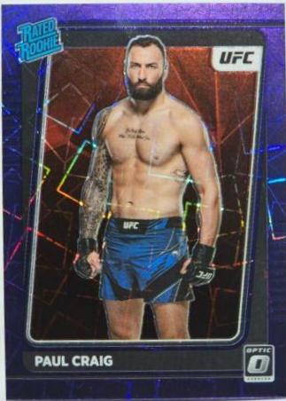 Paul Craig 2022 Panini Donruss Optic UFC Base #117 Purple Velocity