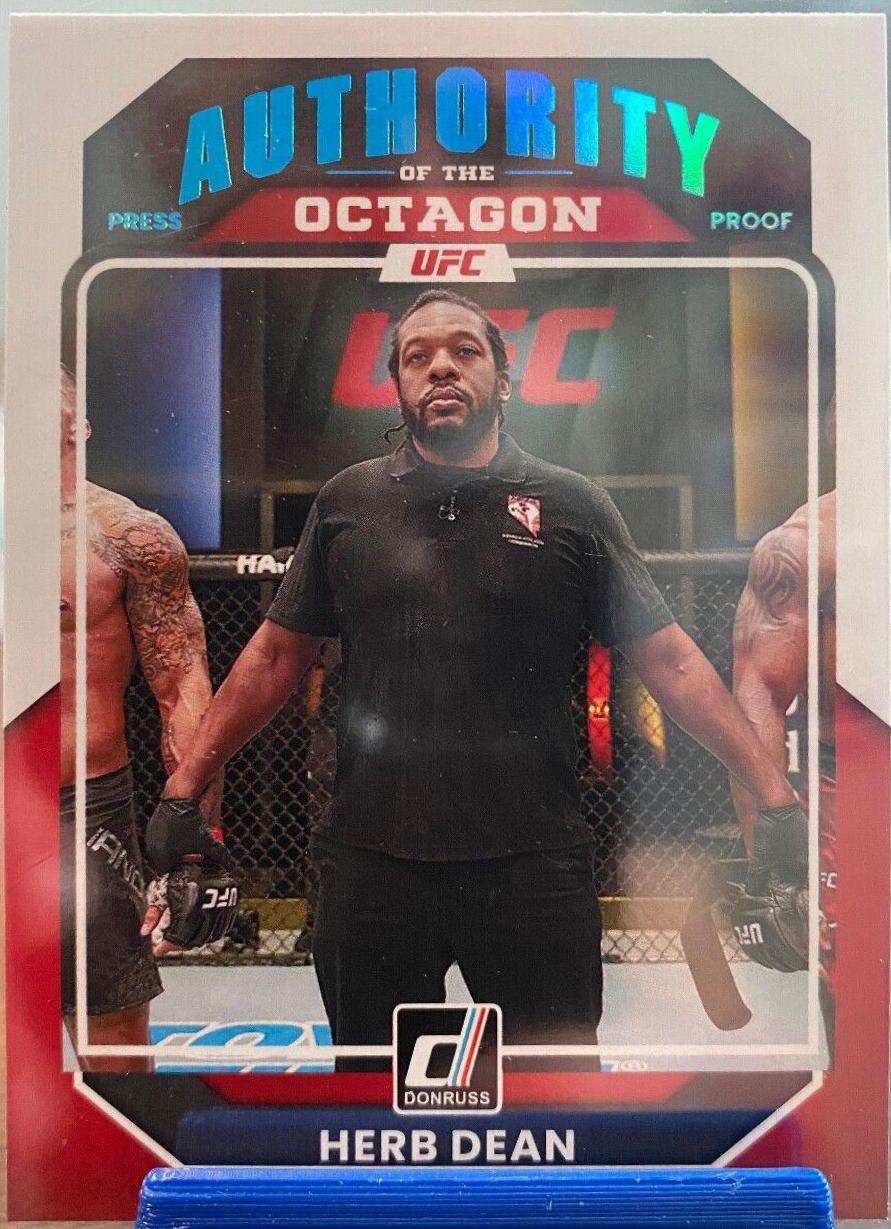 Herb Dean 2023 Panini Donruss UFC Base #222 Press Proof Silver