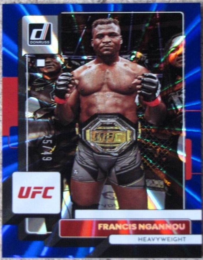 Francis Ngannou 2023 Panini Donruss UFC Base #190 Blue Laser