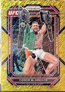 Conor McGregor 2023 Panini Prizm UFC Base #125 Gold Shimmer
