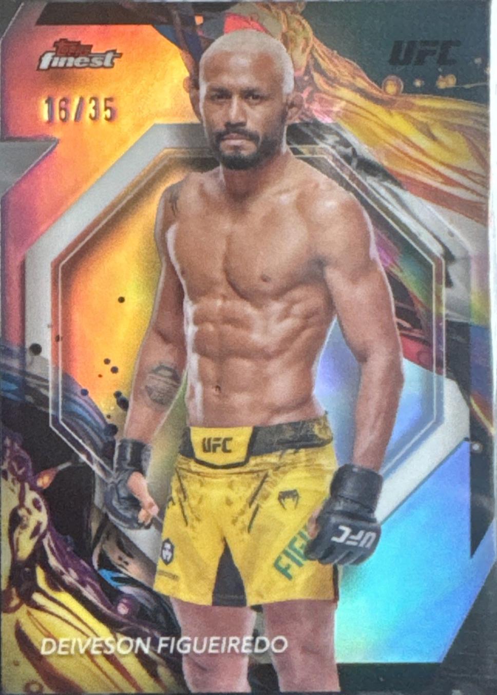 Deiveson Figueiredo 2024 Topps Finest UFC Base Uncommon #198 Die-Cut Refractor