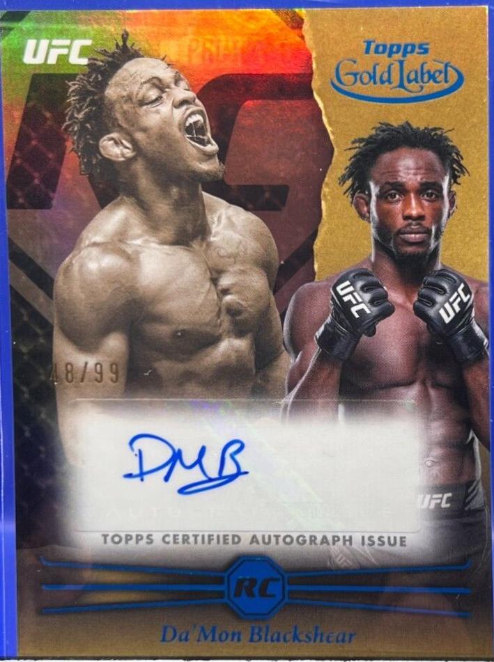 Da'Mon Blackshear 2024 Topps Gold Label UFC Rookie Autographs #RCA-DMB Blue