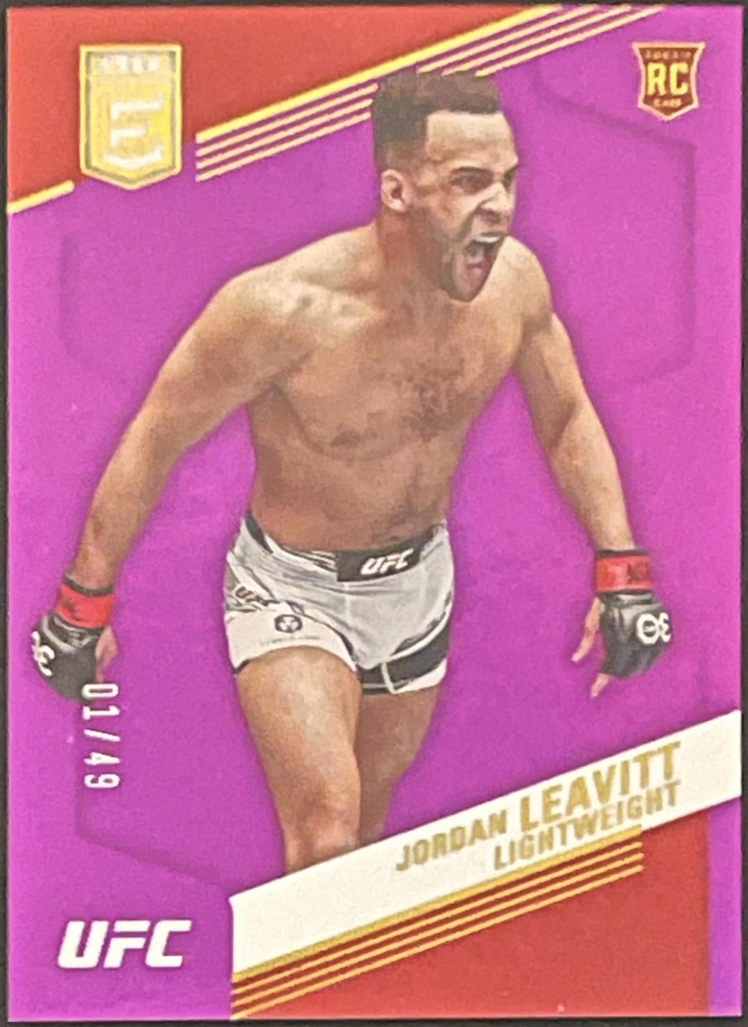 Jordan Leavitt 2023 Panini Chronicles UFC Base Elite #241 Purple