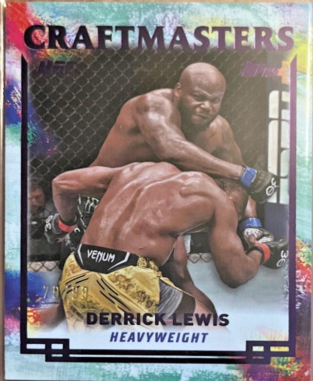 Derrick Lewis 2024 Topps Knockout UFC Craftmasters #CRM-16 Purple