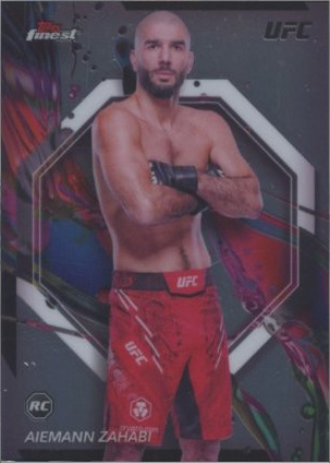 Aiemann Zahabi 2024 Topps Finest UFC Base Common #77 Checkerboard Refractor