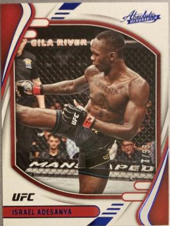 Israel Adesanya 2022 Panini Chronicles UFC Base Absolute #126 Blue