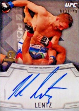 Nik Lentz 2014 Topps UFC Knockout Autographs #KA-NL Red Ink