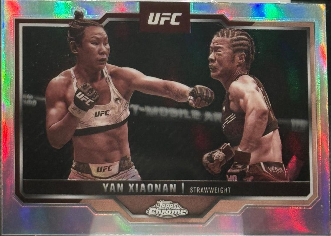 Yan Xiaonan 2025 Topps Chrome UFC Base #35 Sepia Refractor