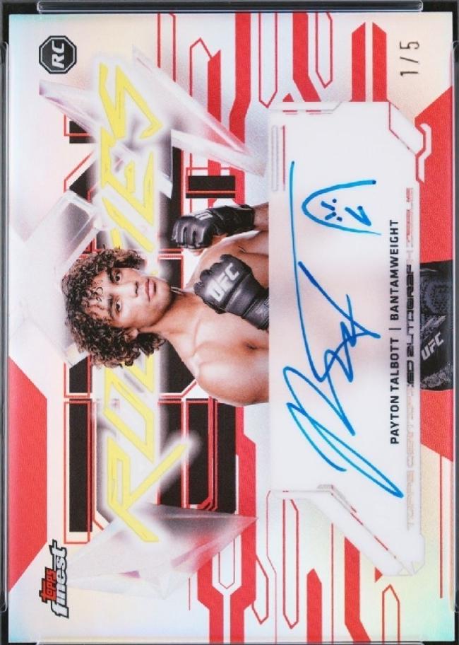 Payton Talbott 2025 Topps Finest UFC Finest Rookie Autographs #FRA-PT Superfractor