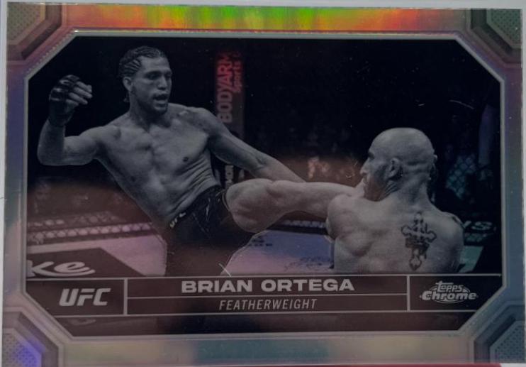 Brian Ortega 2024 Topps Chrome UFC Base #33 Negative Refractor