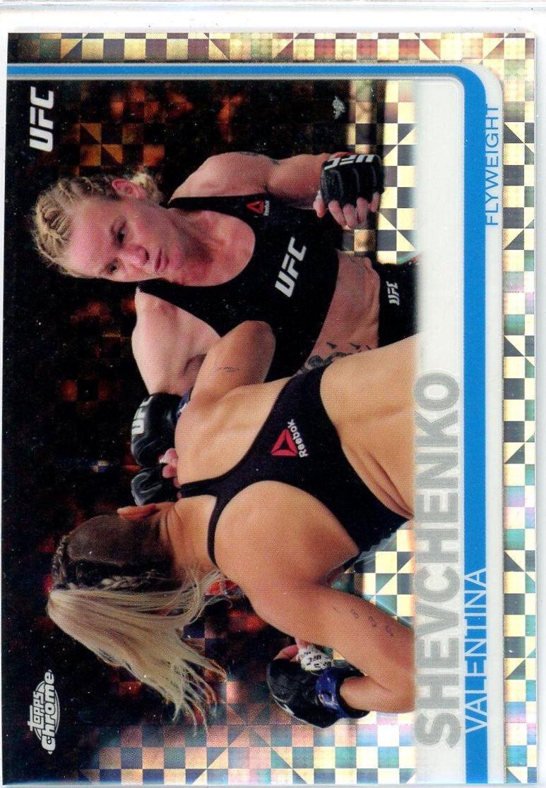 Valentina Shevchenko 2019 Topps Chrome UFC Base #63 Xfractor