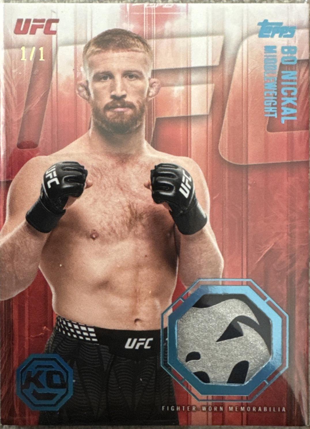 Bo Nickal 2026 Topps Knockout UFC Knockout Relics #KOR-BN Platinum