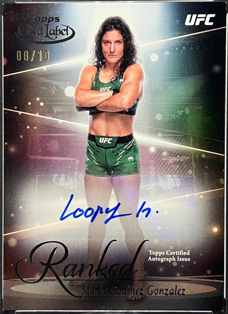 Maria Godinez Gonzalez 2024 Topps Gold Label UFC Ranked Ink #RIK-LGO Black