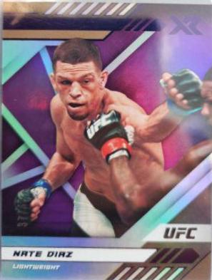 Nate Diaz 2021 Panini Chronicles UFC Base XR #192 Purple