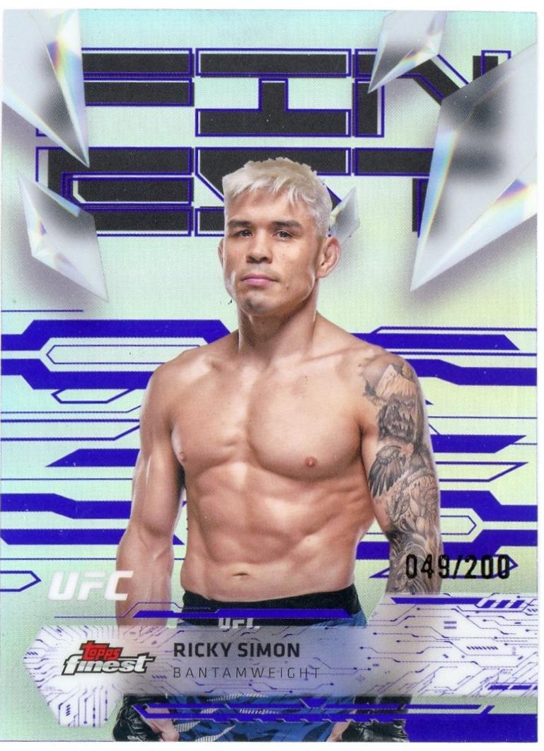Ricky Simon 2025 Topps Finest UFC Base Uncommon #138 Purple Refractor
