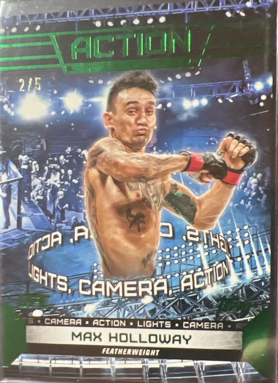 Max Holloway 2024 Topps Knockout UFC Action (Lights, Camera, Action) #ACT-2 Emerald