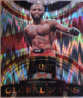 Leon Edwards 2023 Panini Select UFC Global Icons #14 Silver