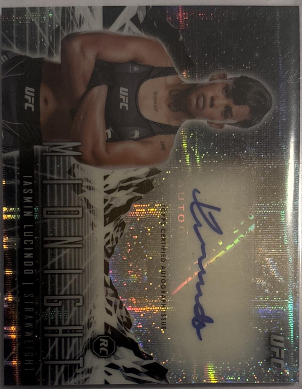 Iasmin Lucindo 2024 Topps Midnight UFC Horizon Signatures #HS-ILO Moon Beam