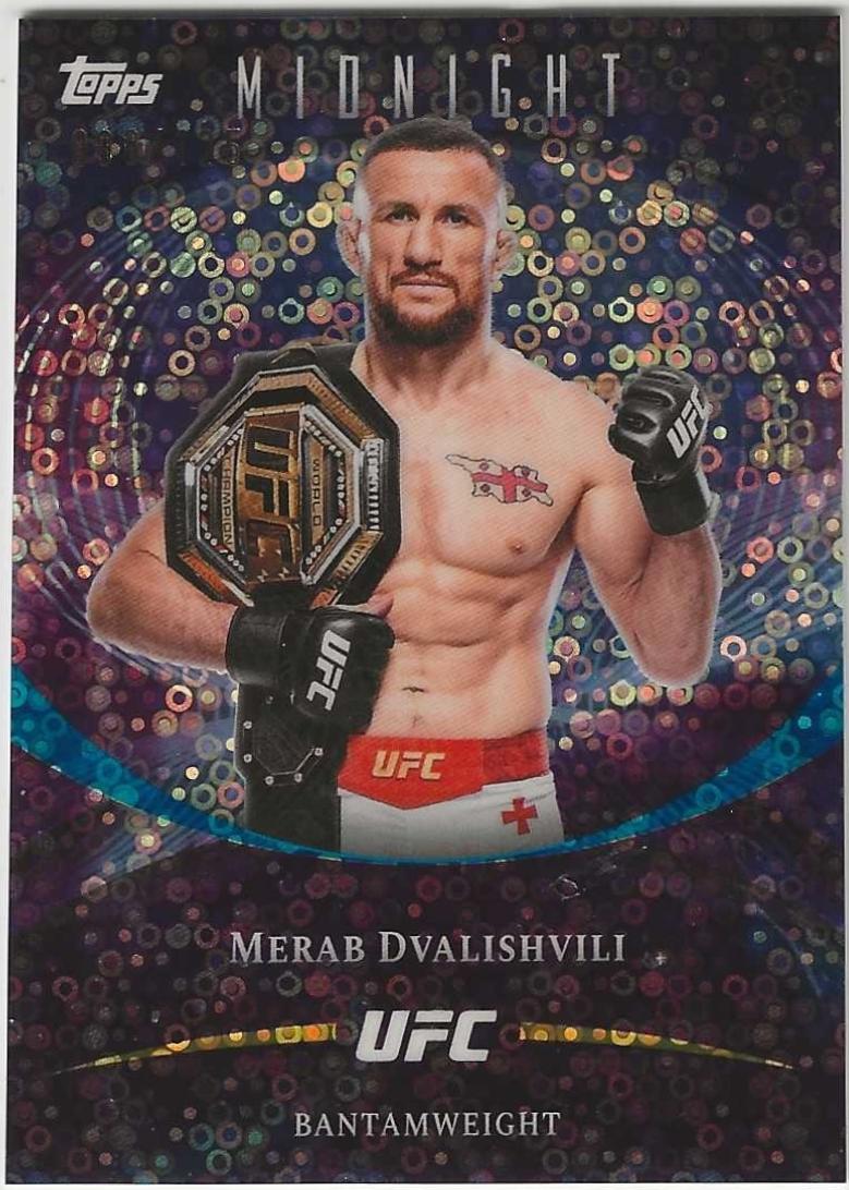 Merab Dvalishvili 2026 Topps Midnight UFC Base #100 Morning