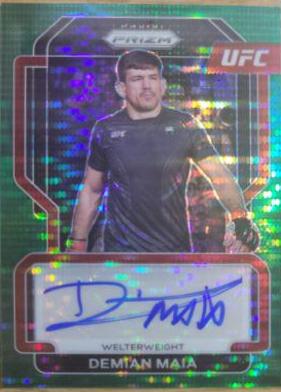 Demian Maia 2022 Panini Prizm UFC Signatures #54 Green Pulsar