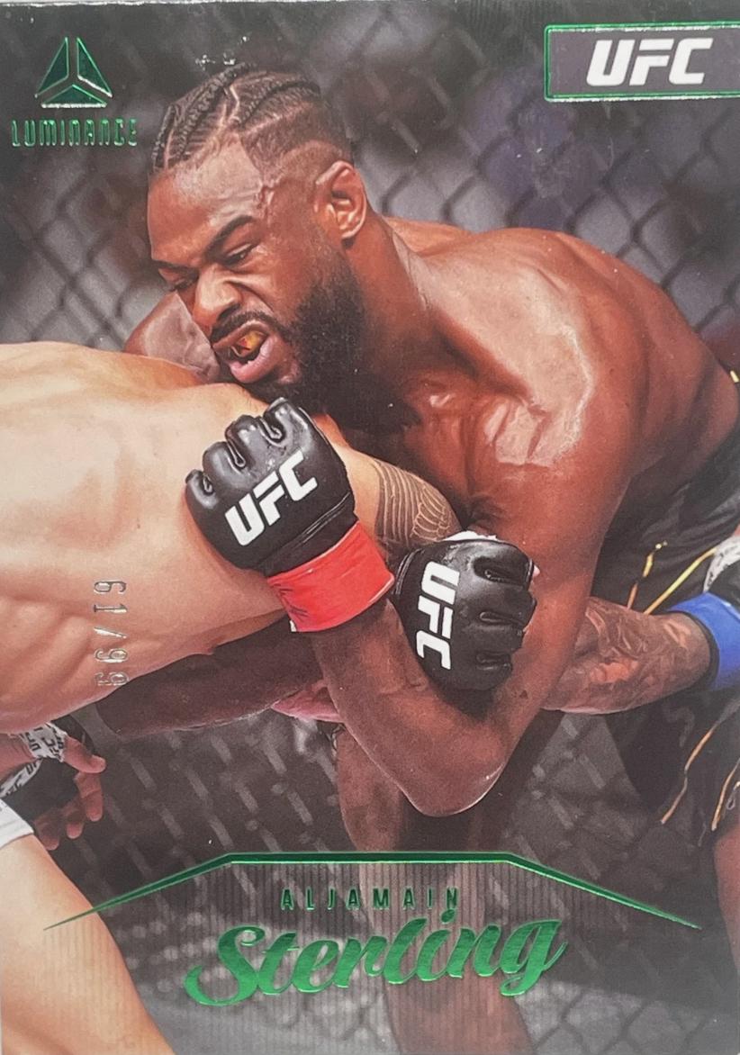 Aljamain Sterling 2023 Panini Chronicles UFC Base Luminance #159 Green