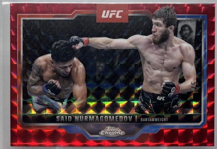 Said Nurmagomedov 2025 Topps Chrome UFC Base #84 Red Refractor