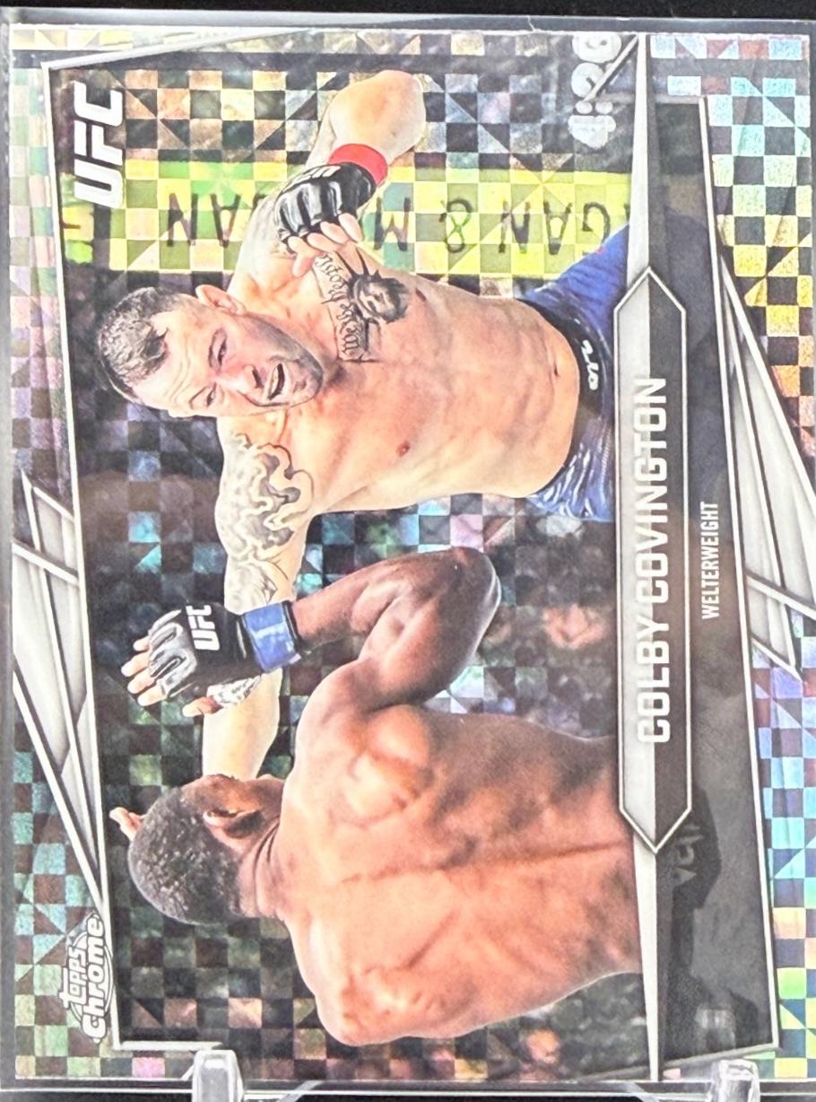 Colby Covington 2026 Topps Chrome UFC Base #91 X-fractor