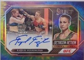 Raquel Pennington 2023 Panini Select UFC Octagon Action Signatures #8 Gold Flash