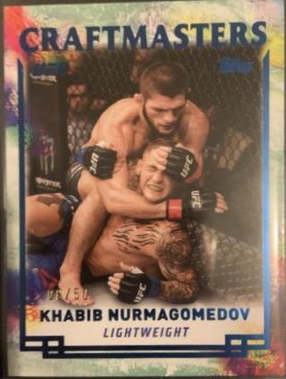 Khabib Nurmagomedov 2024 Topps Knockout UFC Craftmasters #CRM-12 Blue