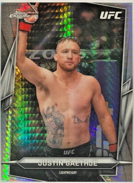 Justin Gaethje 2026 Topps Chrome UFC Base #39 Prism Refractor