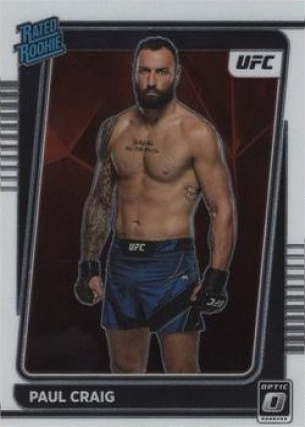 Paul Craig 2022 Panini Donruss Optic UFC Base #117 Gold Vinyl