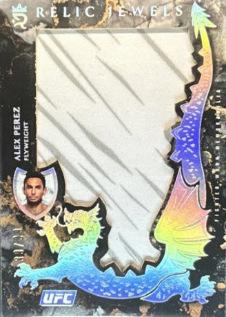Alex Perez 2025 Topps Royalty UFC Relic Jewels #RJ-AP Gold