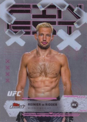 Reinier de Ridder 2025 Topps Finest UFC Base Common #13 Red Black Vapor Refractor