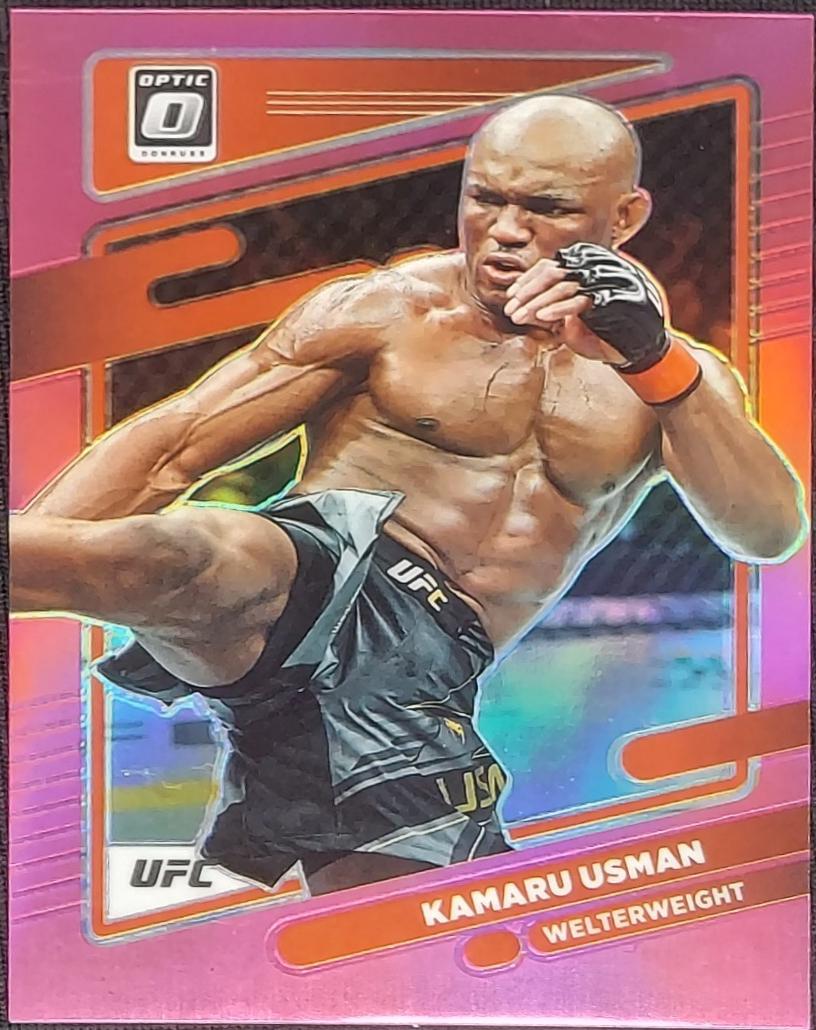 Kamaru Usman 2022 Panini Donruss Optic UFC Base #42 Pink