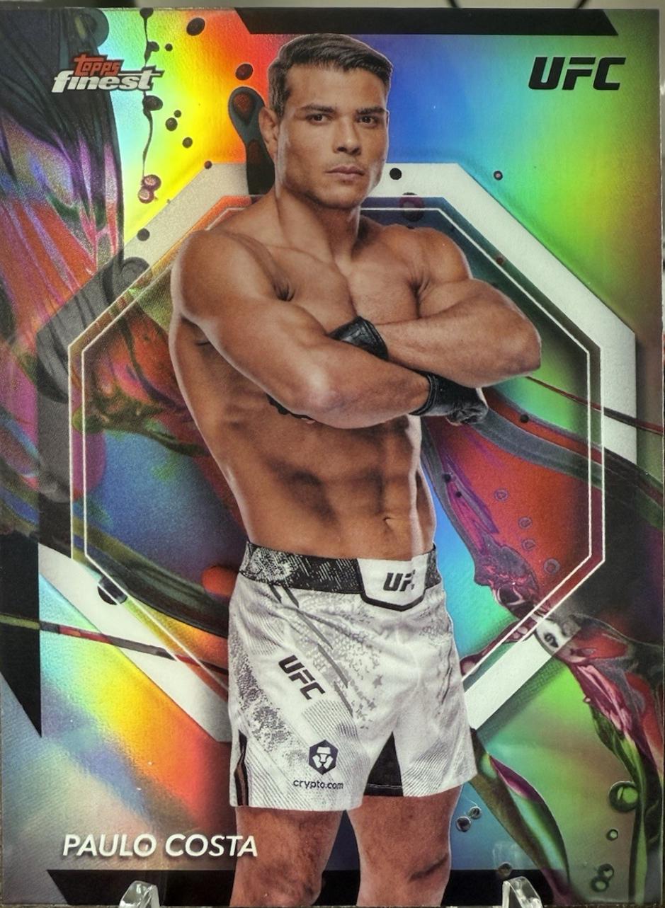 Paulo Costa 2024 Topps Finest UFC Base Common #4 Refractor