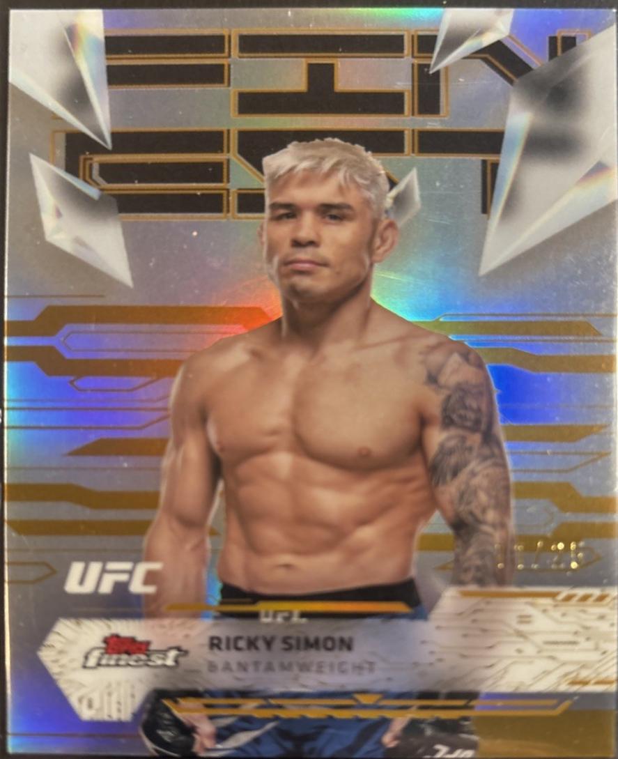 Ricky Simon 2025 Topps Finest UFC Base Uncommon #138 Gold Refractor