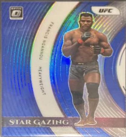 Francis Ngannou 2022 Panini Donruss Optic UFC Star Gazing #15 Blue