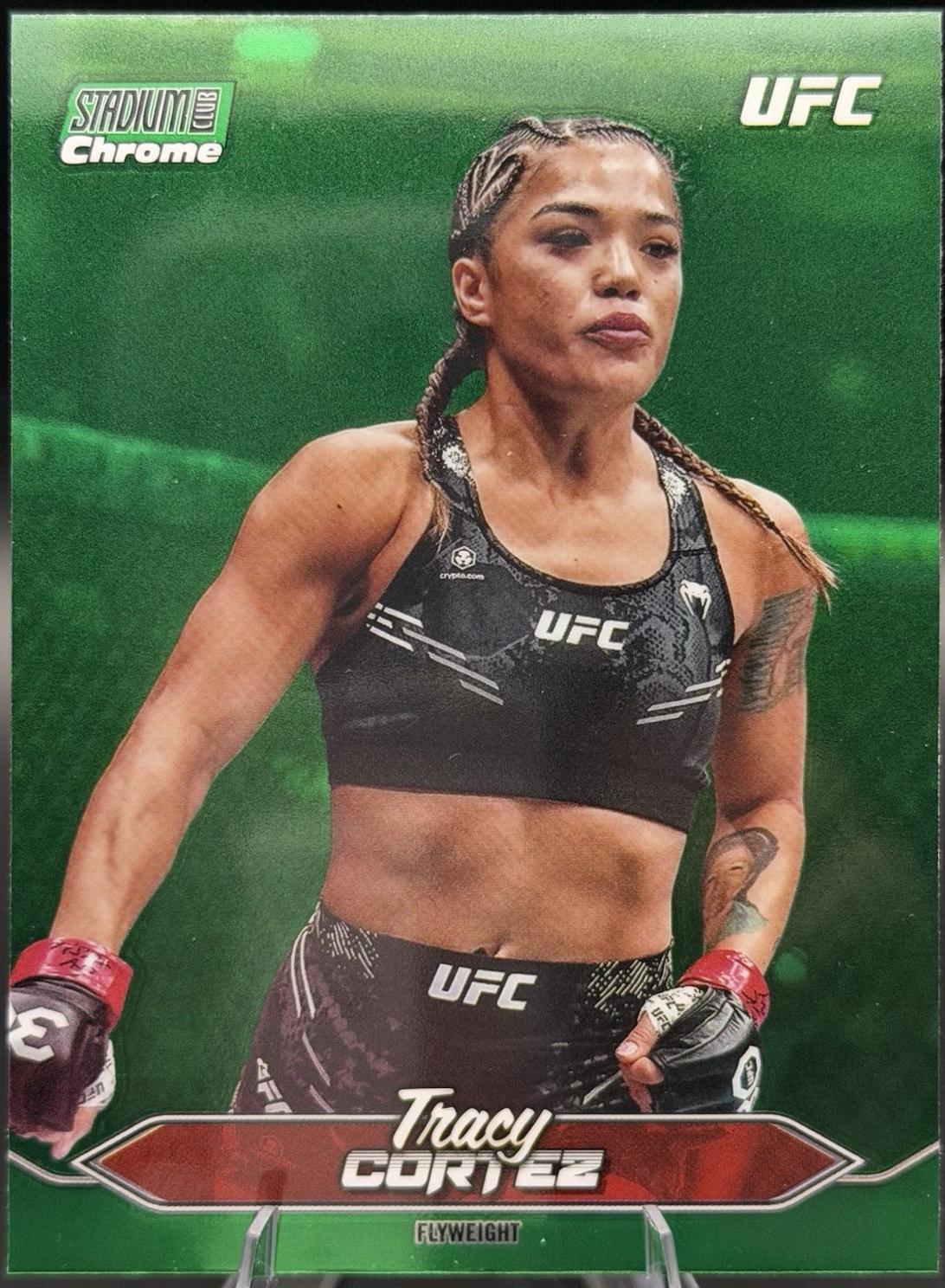 Tracy Cortez 2025 Topps Stadium Club UFC Base Chrome #C-135 Green Refractor