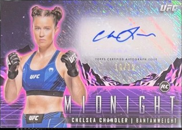 Chelsea Chandler 2024 Topps Midnight UFC Horizon Signatures #HS-CCR Black Light