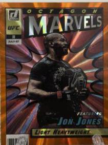 Jon Jones 2022 Panini Donruss UFC Octagon Marvels #2 Orange
