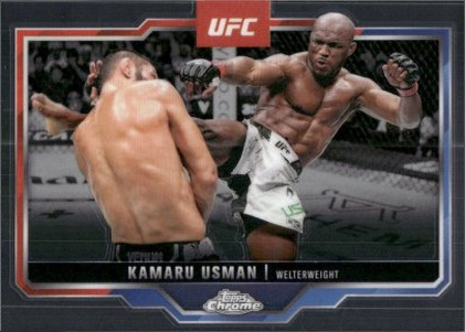 Kamaru Usman 2025 Topps Chrome UFC Base #27 Geometric Refractor