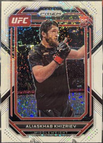 Aliaskhab Khizriev 2023 Panini Prizm UFC Base #141 White Sparkle