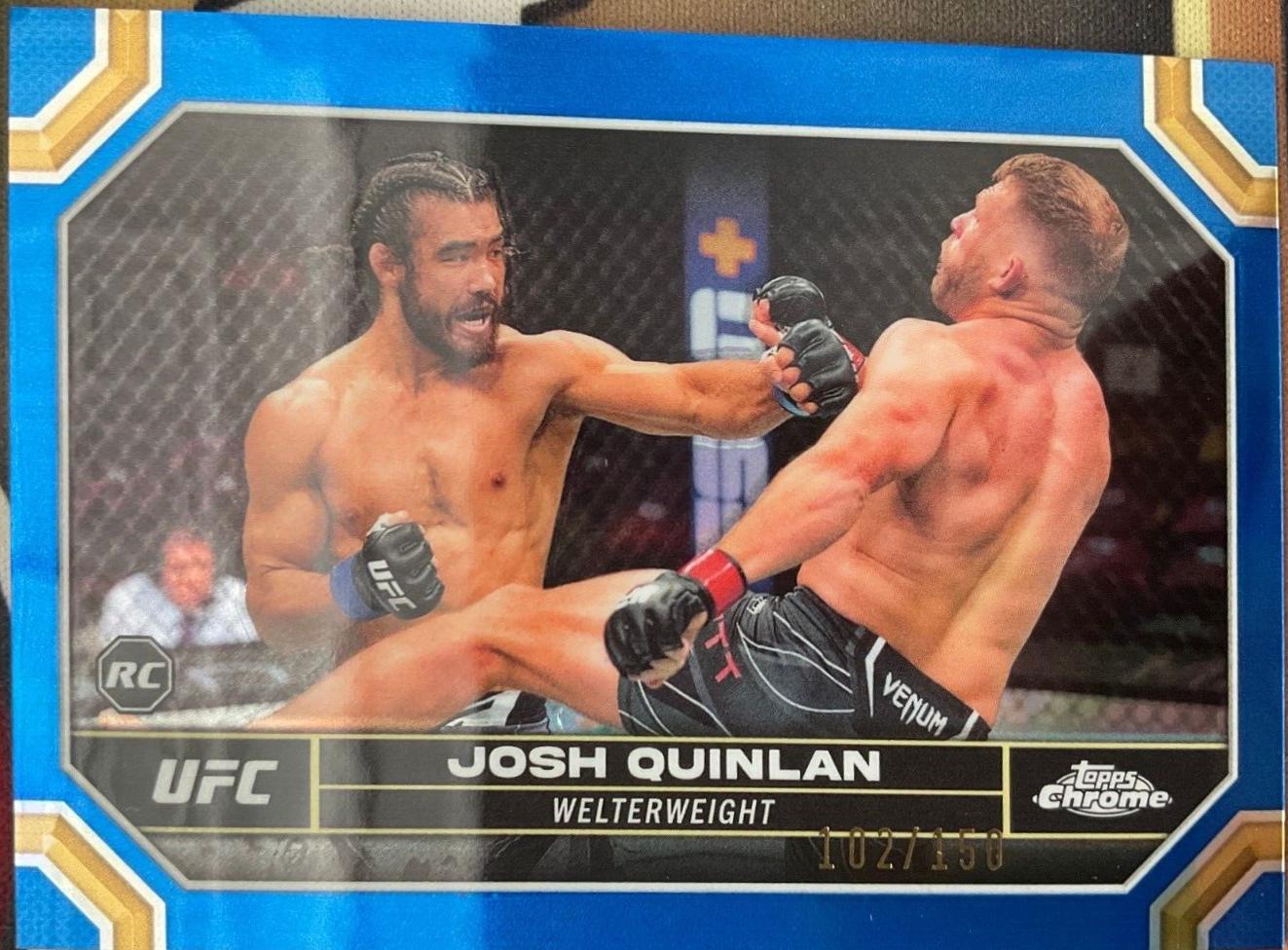 Josh Quinlan 2024 Topps Chrome UFC Base #76 Blue Refractor