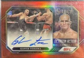 Glover Teixeira 2023 Panini Select UFC Octagon Action Signatures #5 Red