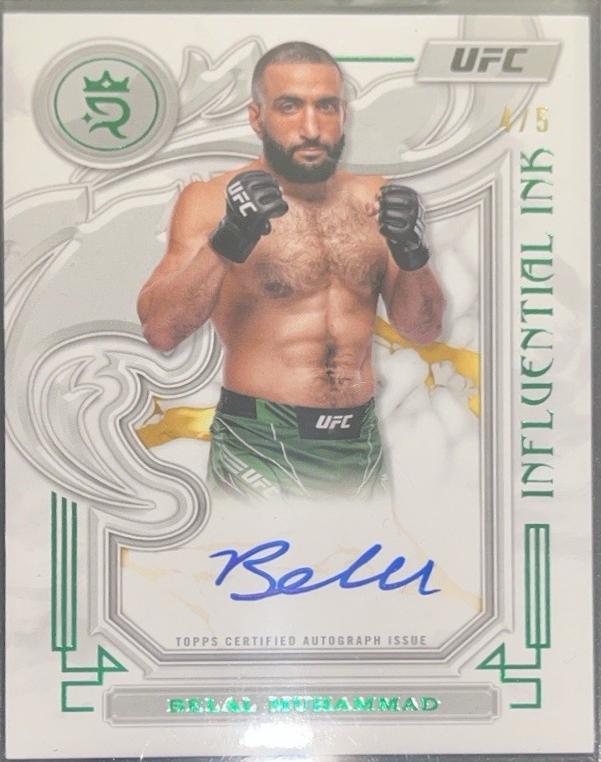 Belal Muhammad 2024 Topps Royalty UFC Influential Ink #IIA-BMD Green